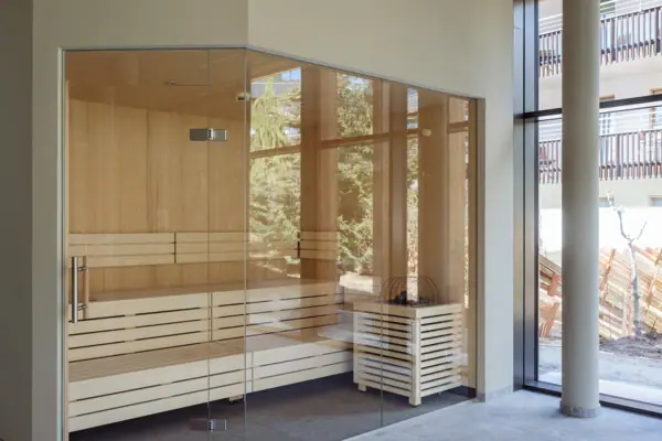 Textil-Sauna Werfenweng im Badehaus.