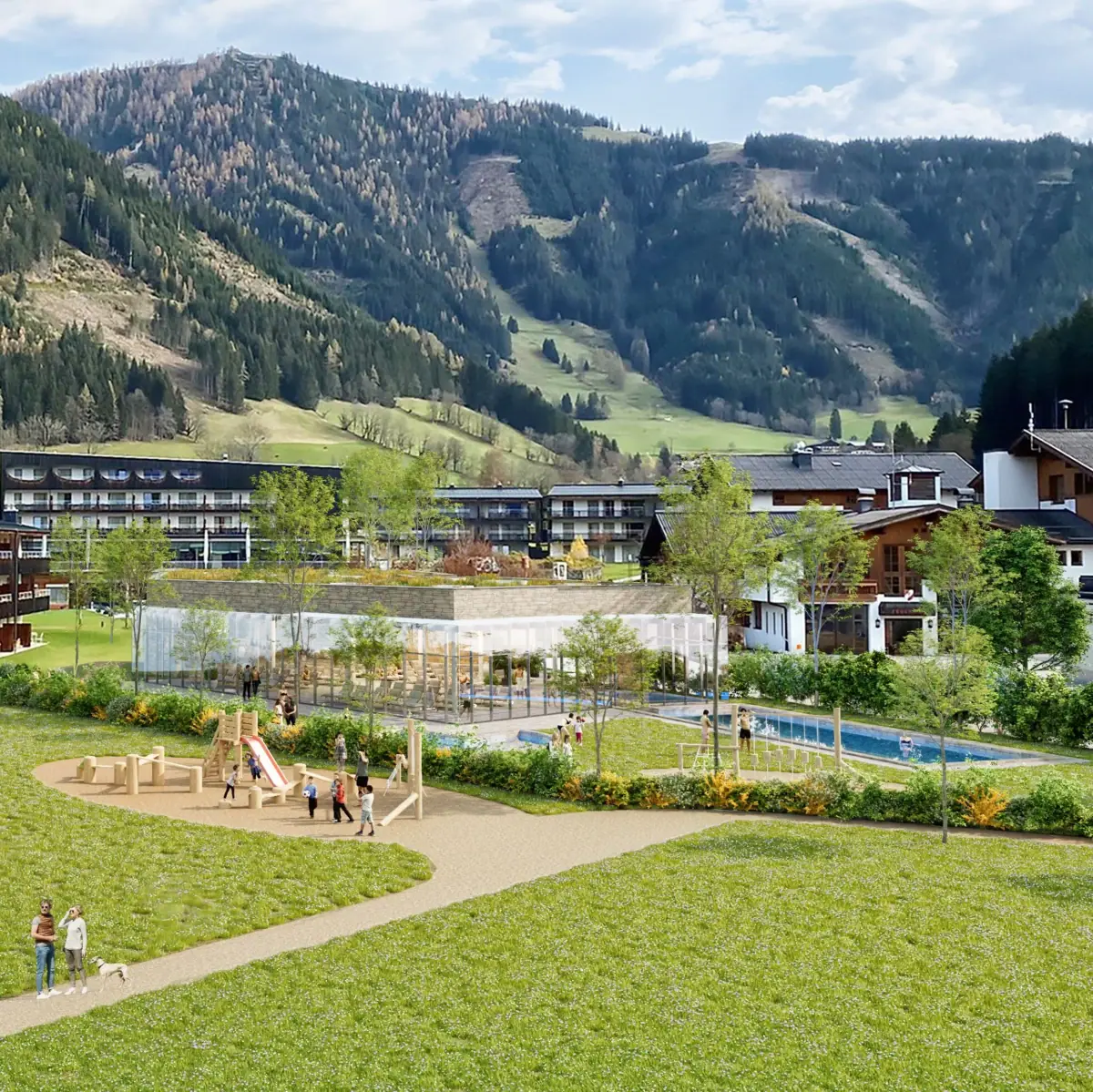 Badehaus Werfenweng Gebäude von außen